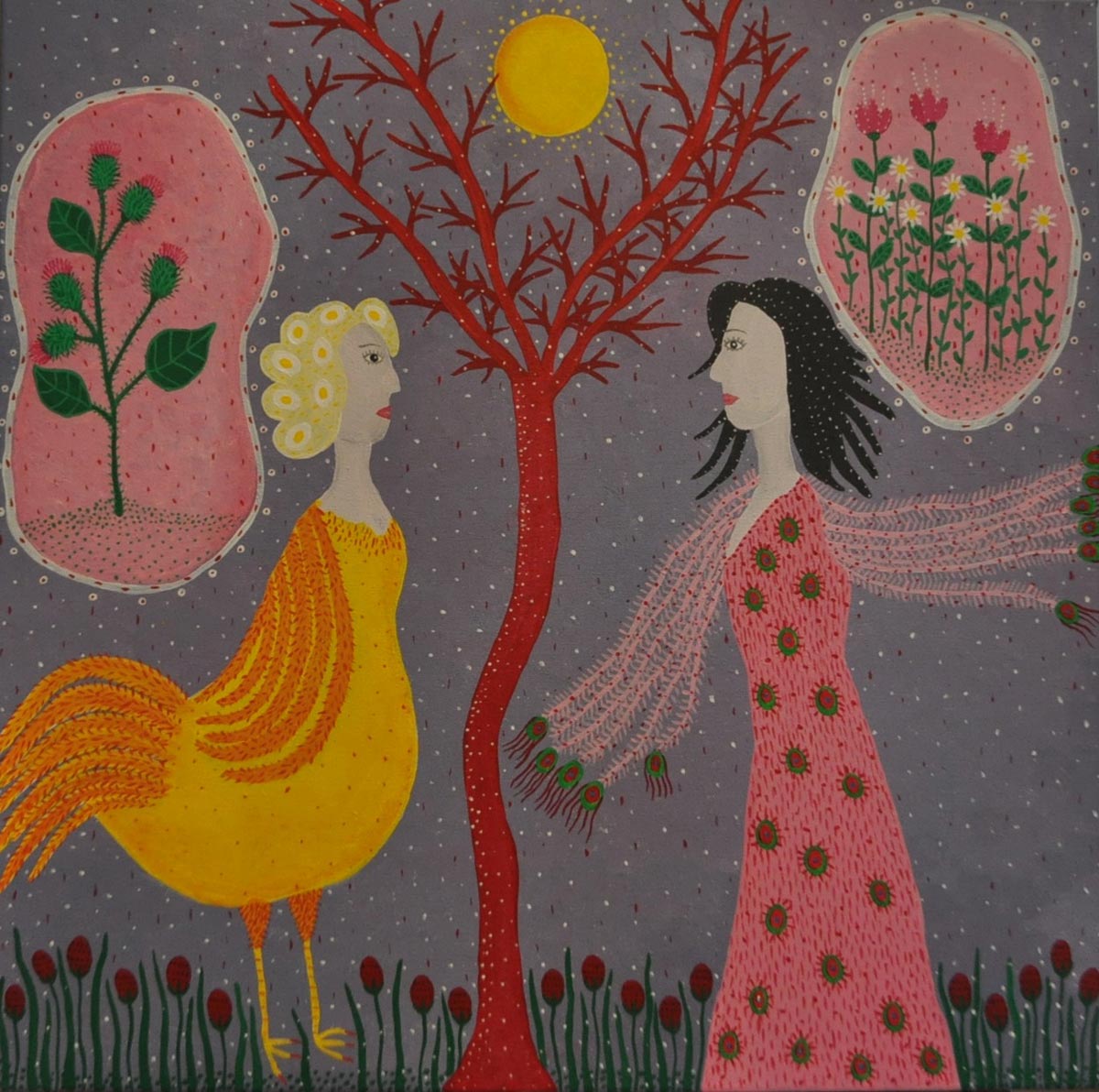 Illusion vs reality, 60 x 60 cm, acrylic on canvas