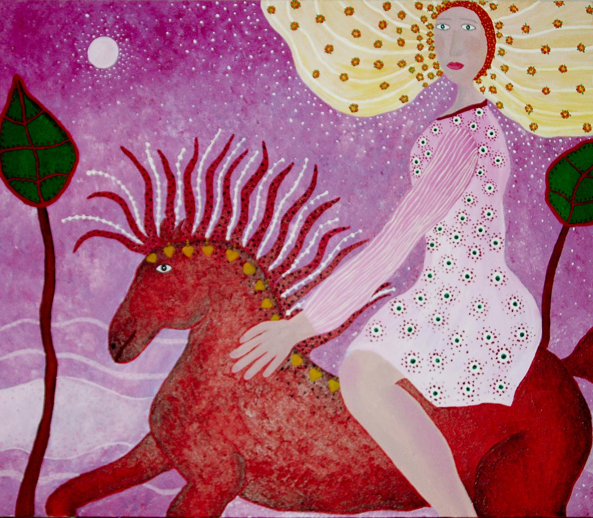 Lady Go-diva, SOLD, 60x70, acryilc on canvas