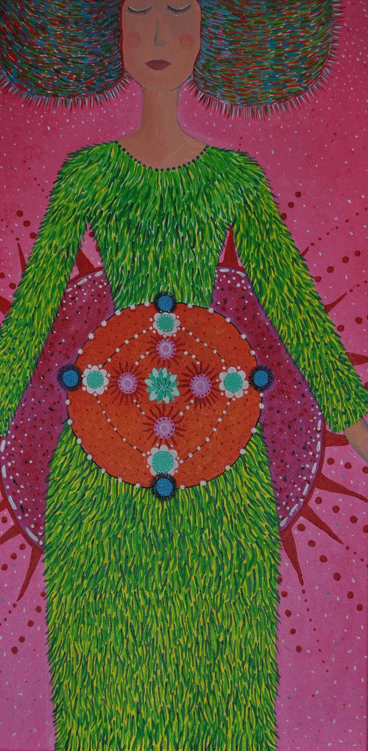 Mandala, 40 x 80 cm, Oil on canvas