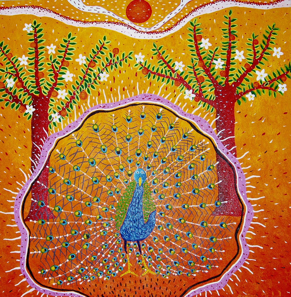 Orangers, SOLD, 50 x 50, acrylic on canvas board